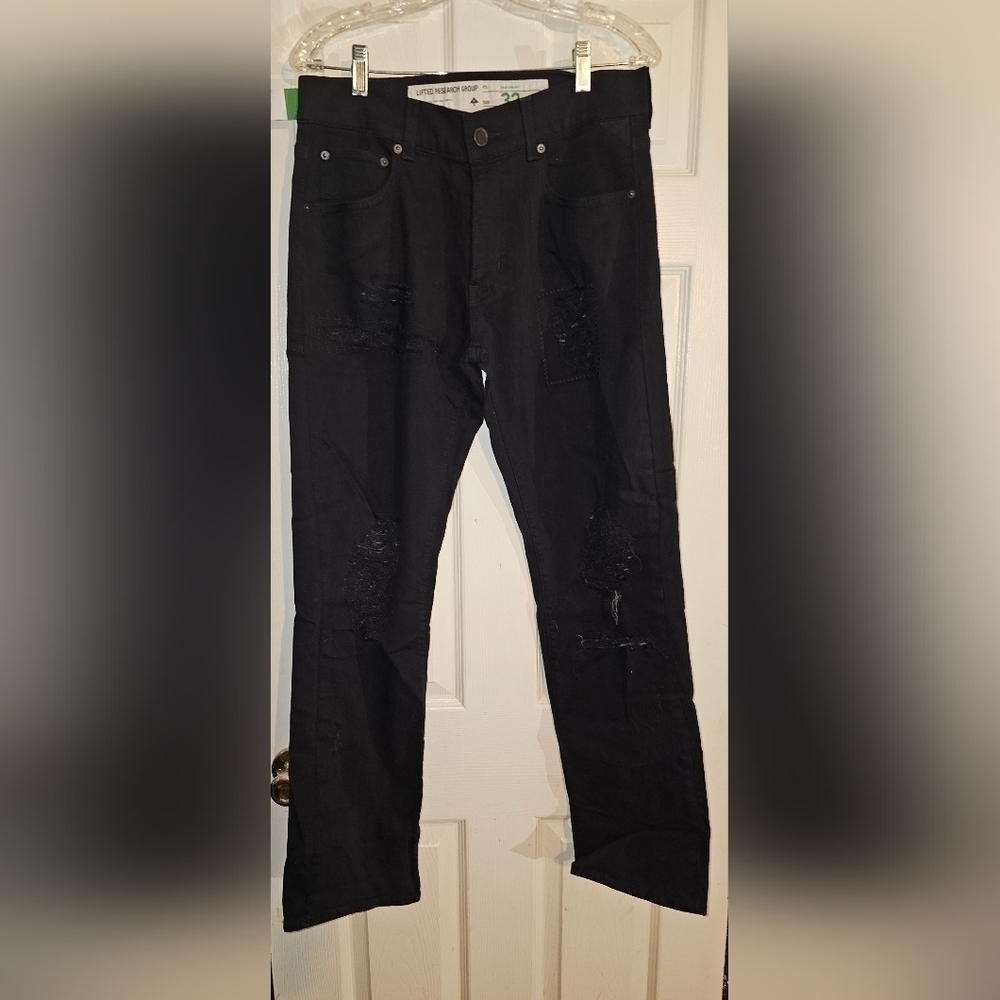 LRG Mens Lifted Research Group Distressed Pants Black Mens Size 32 X 31 NEW "A"